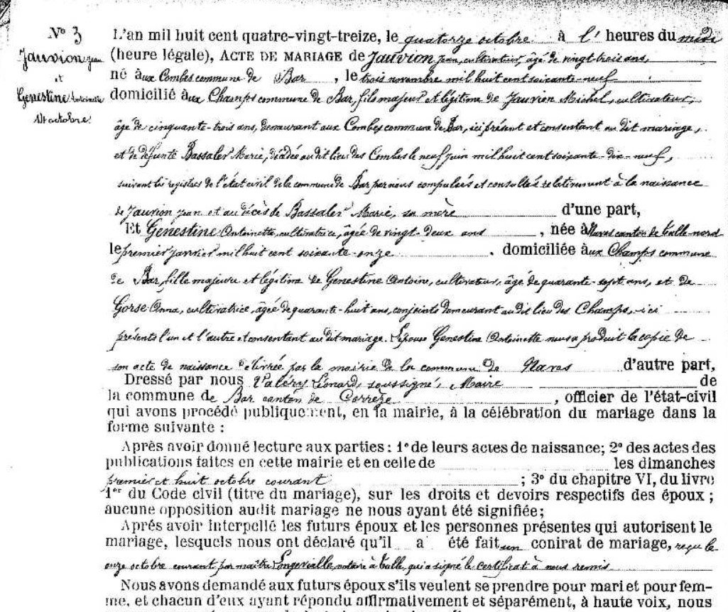 Mariage Jauvion Jean - Genestine Antoinette 1.jpg